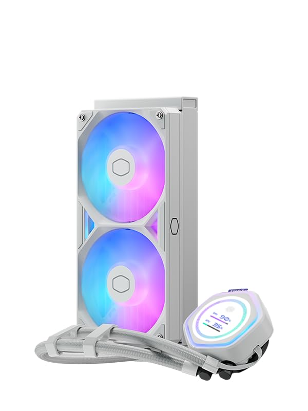 PC用ファン・クーラー Cooler Master ML 240 Atmos II LCD ARGB Cooler Master ML 240 Atmos II LCD ARGB CPU Liquid Cooler White